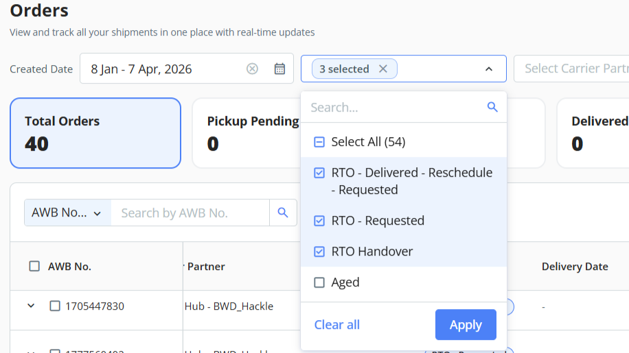 Order Tracking